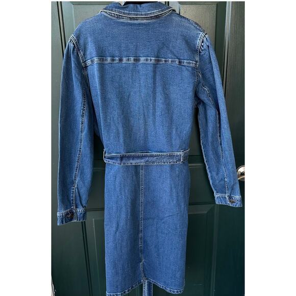 NEW Candace Cameron Bure QVC Denim Zip Front Dress 20 Plus Size Fall Casual Chic - Picture 8 of 11